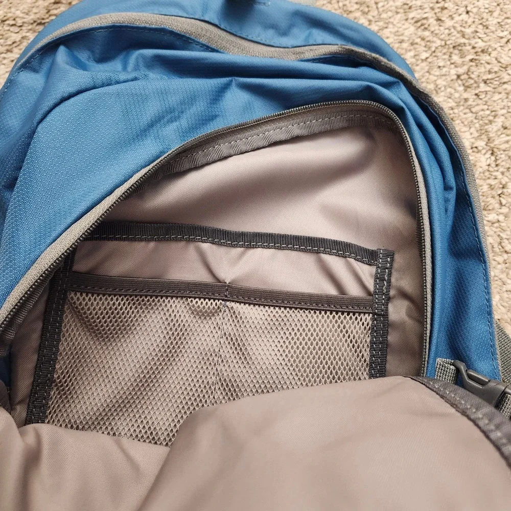 The North Face Melinda Backpack Blue Black Hiking Commuter Laptop Bag Daypack